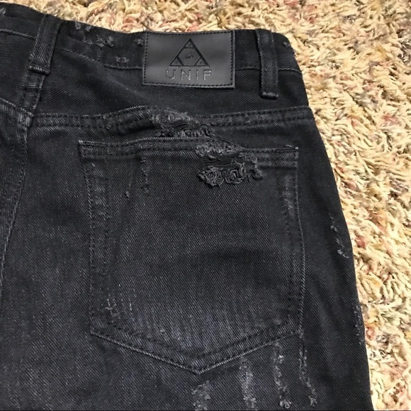 Unif x Urban Outfitters Twerk Jeans Black Sz 27 - Picture 5 of 7